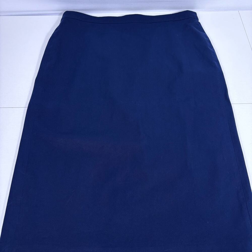 J. Crew Navy Pencil Skirt Size 16T 1093